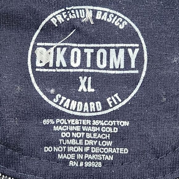 Dikotomy Rockview Terry Embroidered Hoodie "Peace Beach" Navy Men's XL NWT - Picture 5 of 9